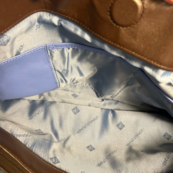 Donald J Pliner  Brown Woven Leather Purse Handbag - Picture 6 of 9